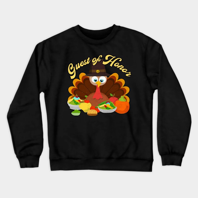 Thanksgiving Day Outfits Guest of Honor Crewneck Sweatshirt by karutees